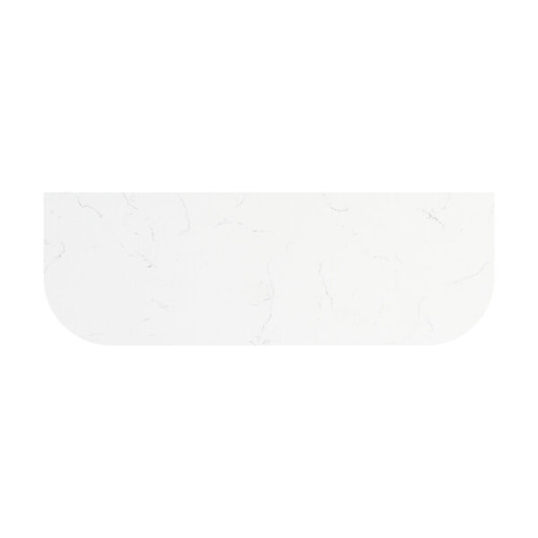 Bergen Matte White 900mm Wall Hung Vanity with Carrara Stone Top