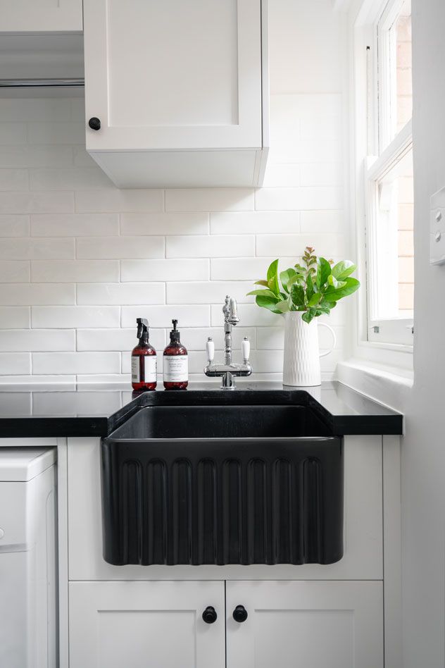 Novi 50x46 Fireclay Butler Sink - Matte Black
