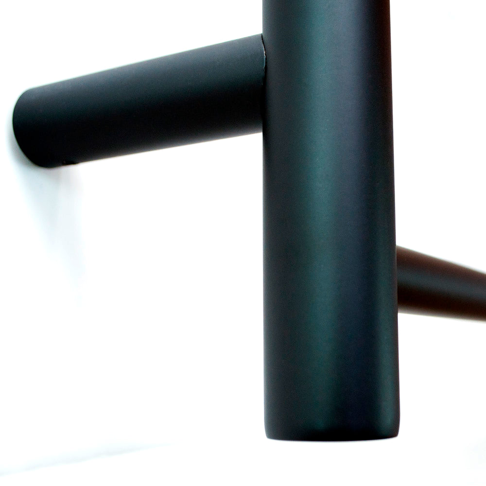 Black 430 x 1100mm Rnd Non Heated Towel Rail