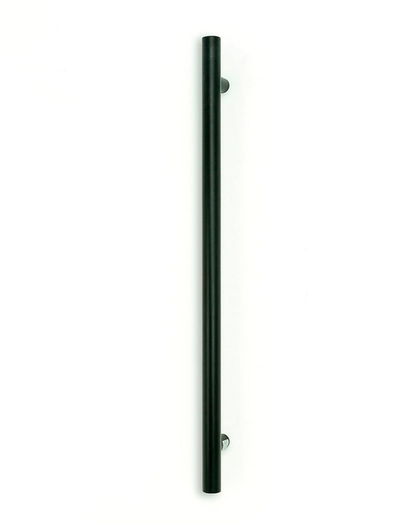 Vertical Single Heated Towel Bar 40mm X 950mm Black