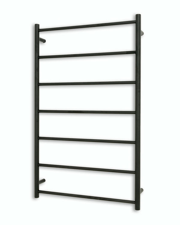Black 700 x 1130mm Rnd Non Heated Towel Rail