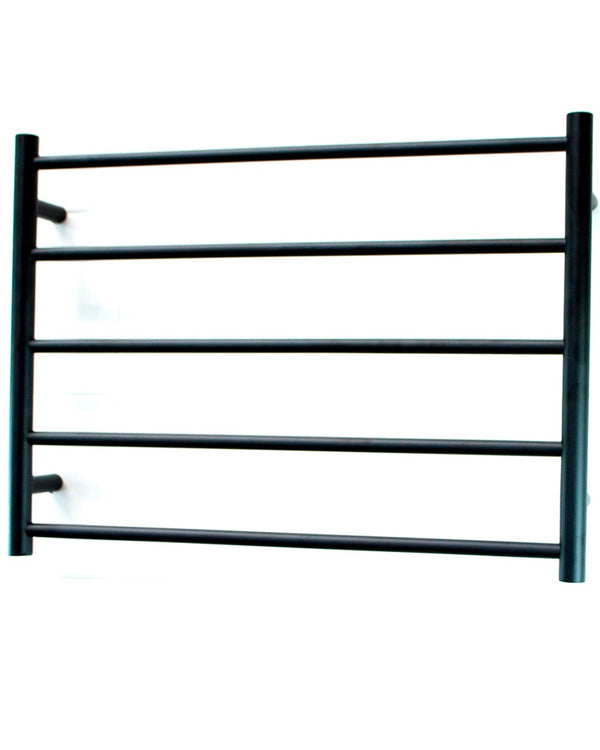 Black 750 x 550mm Rnd Non Heated Towel Rail