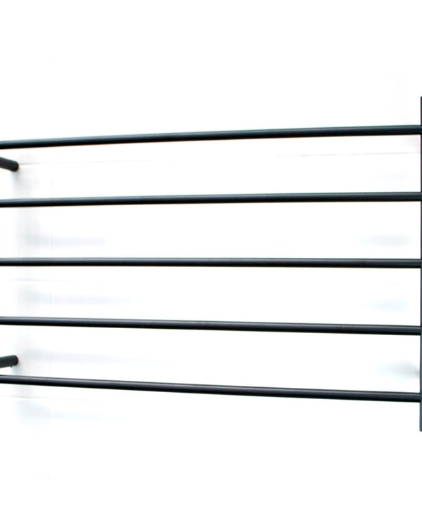 Black 950 x 600mm Rnd Heated Towel Rail RIGHT