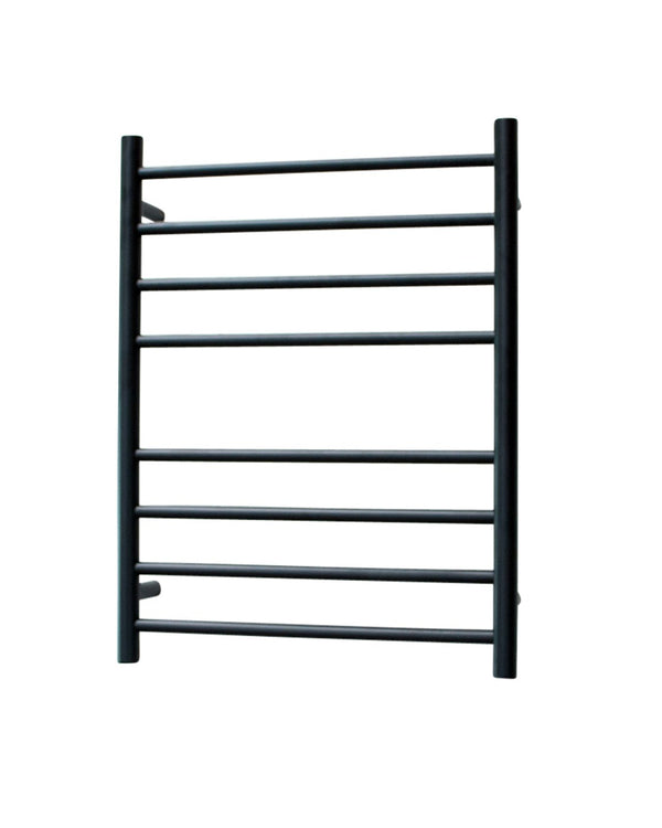 Black 530 x 700mm Rnd Heated Towel Rail RIGHT