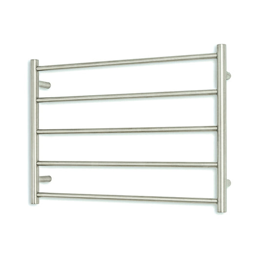 Brushed Satin 750 x 550mm Rnd Heated Towel Rail RIGHT