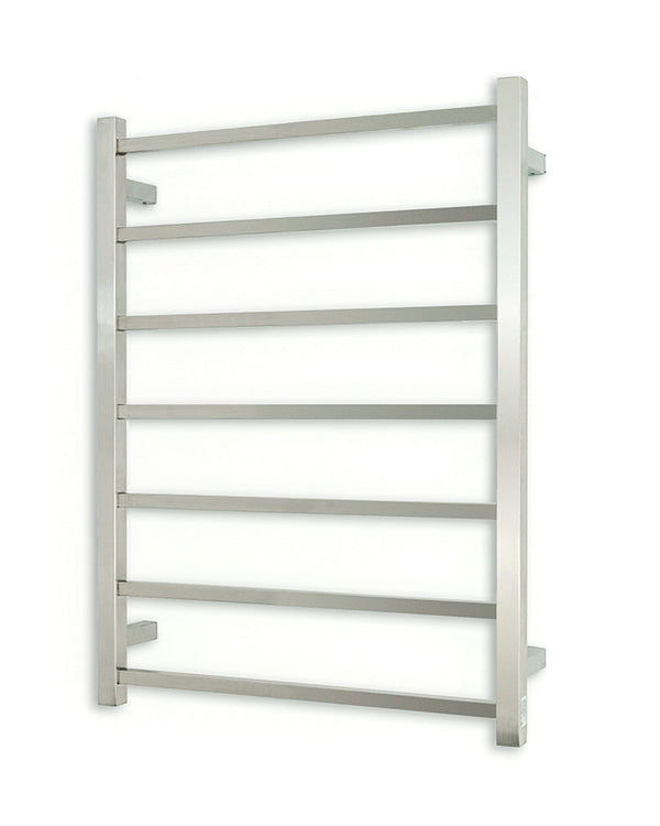 Brushed Satin 600 x 800mm Squ Heated Towel Rail RIGHT