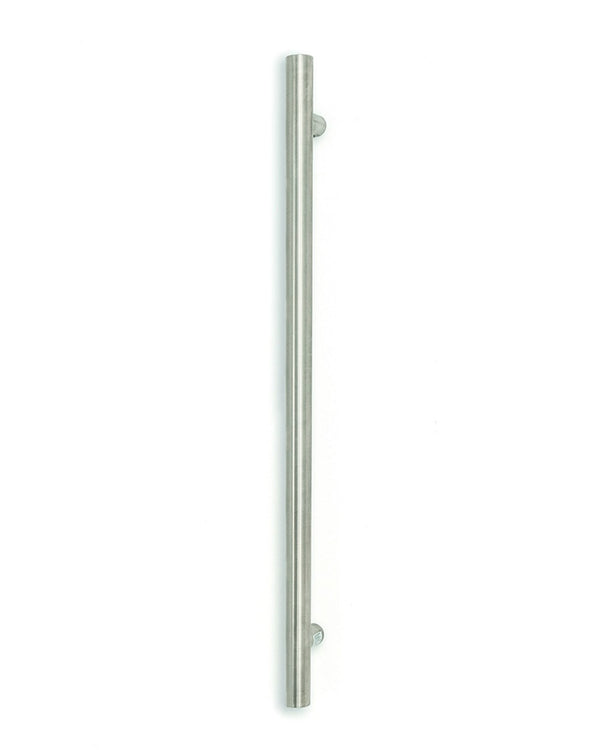 Vertical Single Heated Towel Bar 40mm X 950mm - Brushed Satin