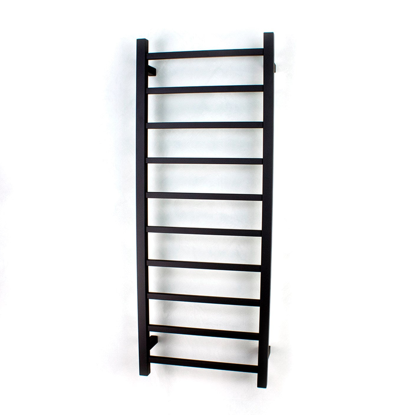 Black 430 x 1100mm Squ Heated Towel Rail RIGHT