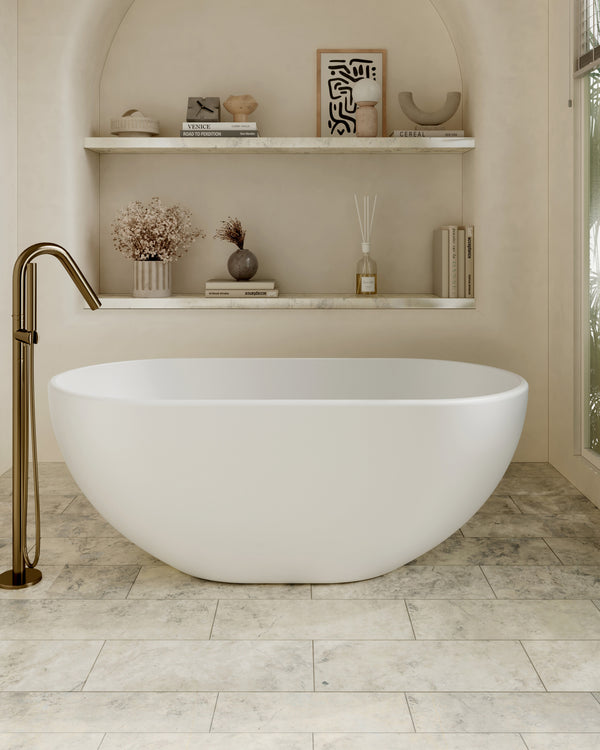 Egg shape bath 1530mm (gloss white)