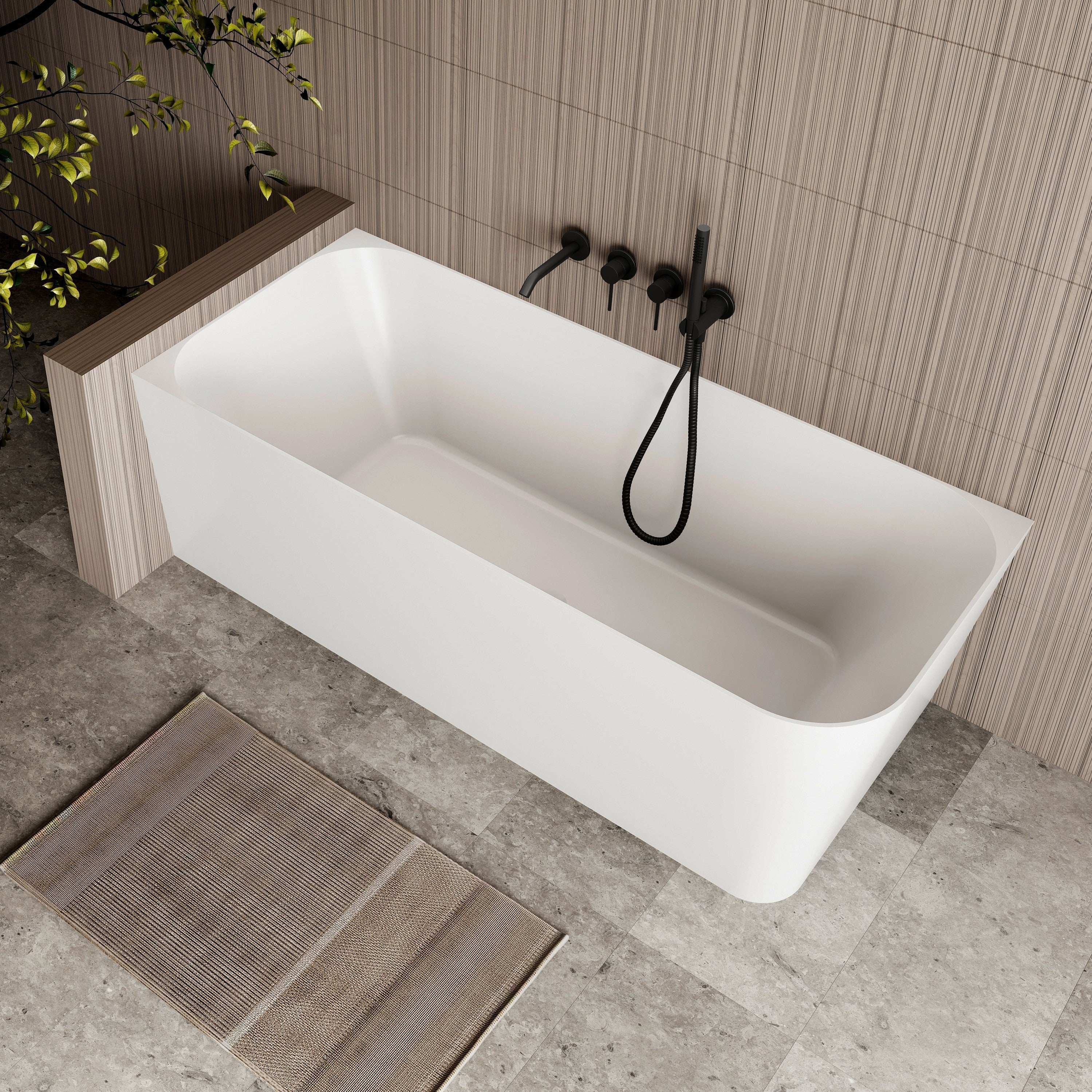 Ashton 1500mm left hand corner (matte white)