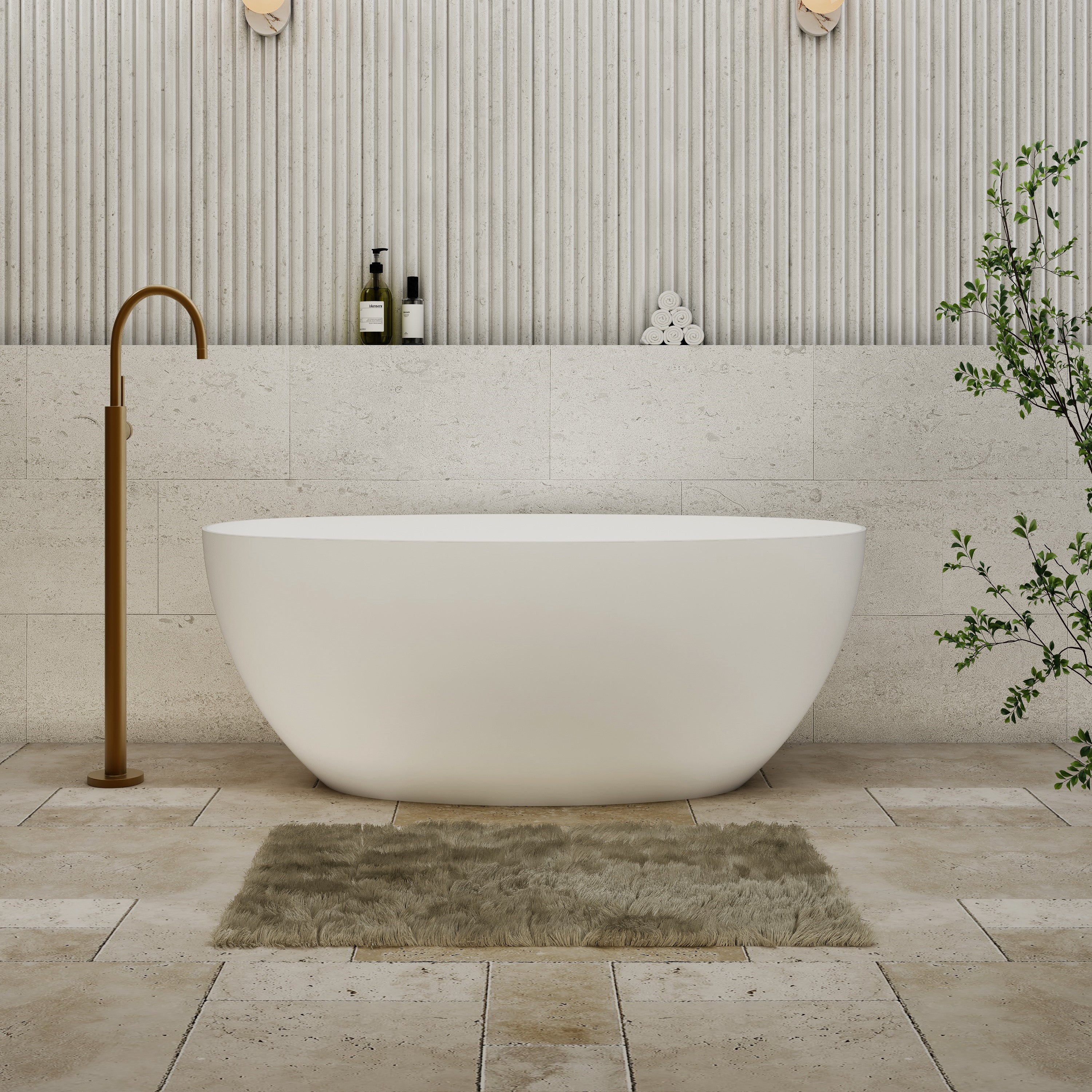 Egg shell bath 1500mm (matte white)