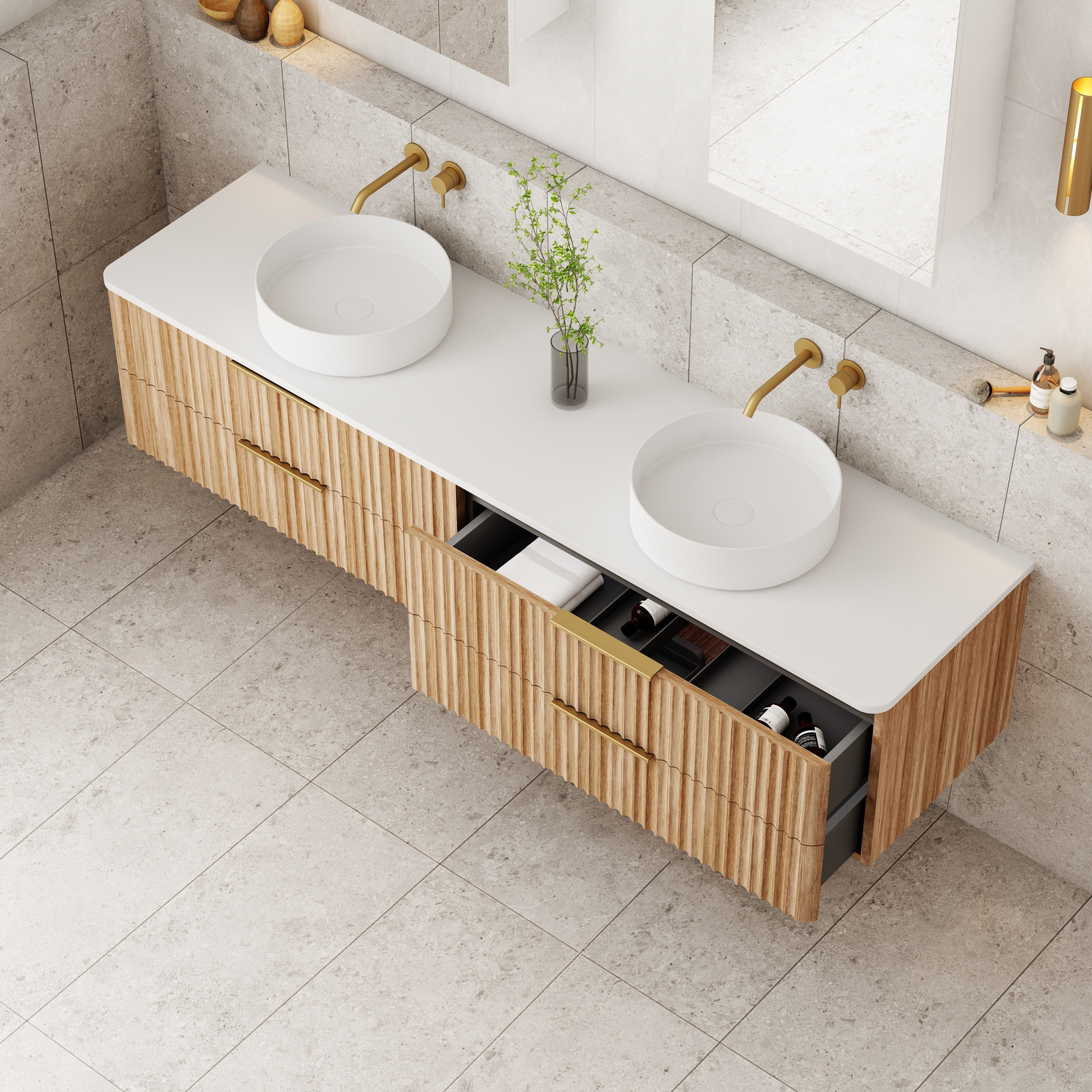 Gravity 1800x460x405mm Natural Oak