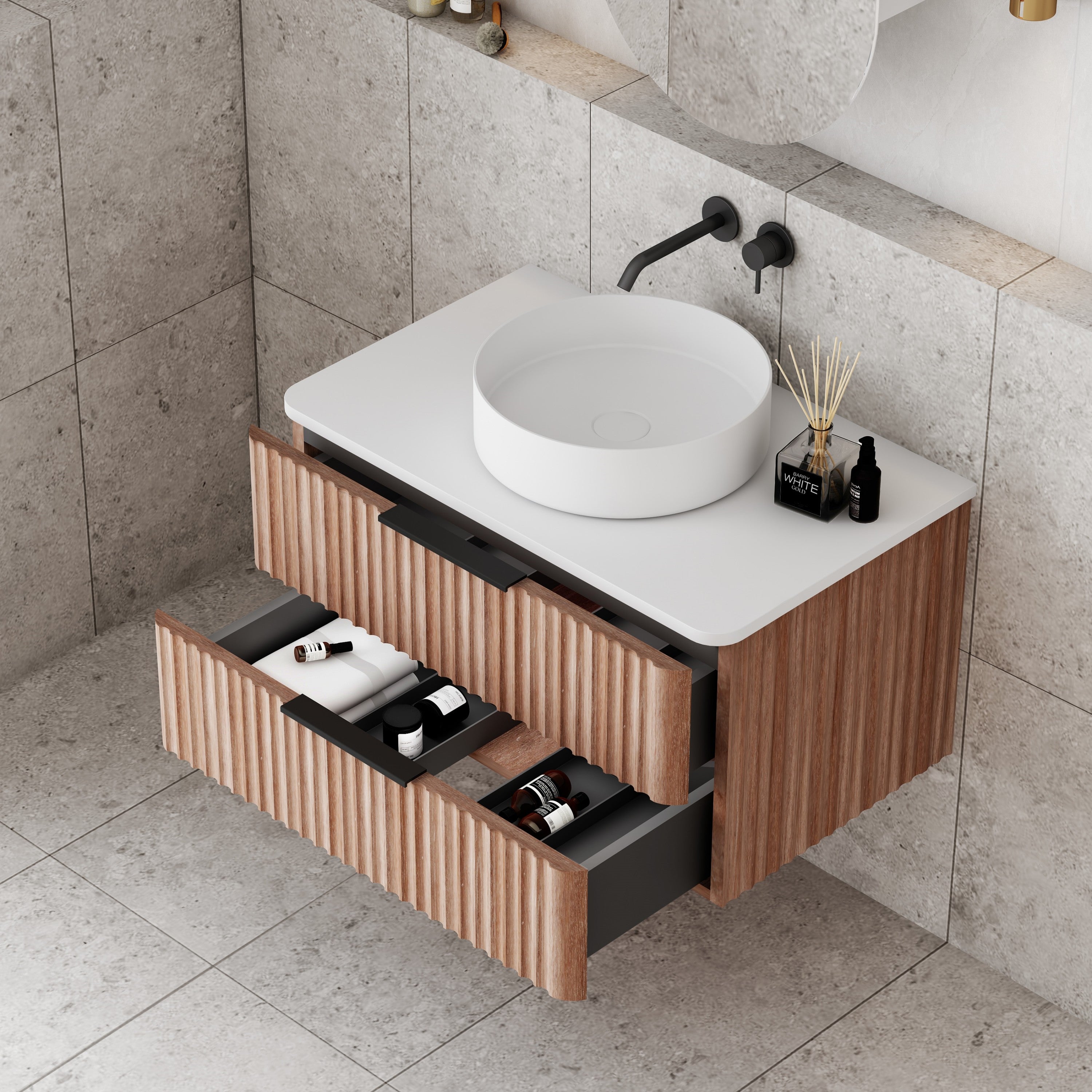 Gravity 750x460x405mm Walnut
