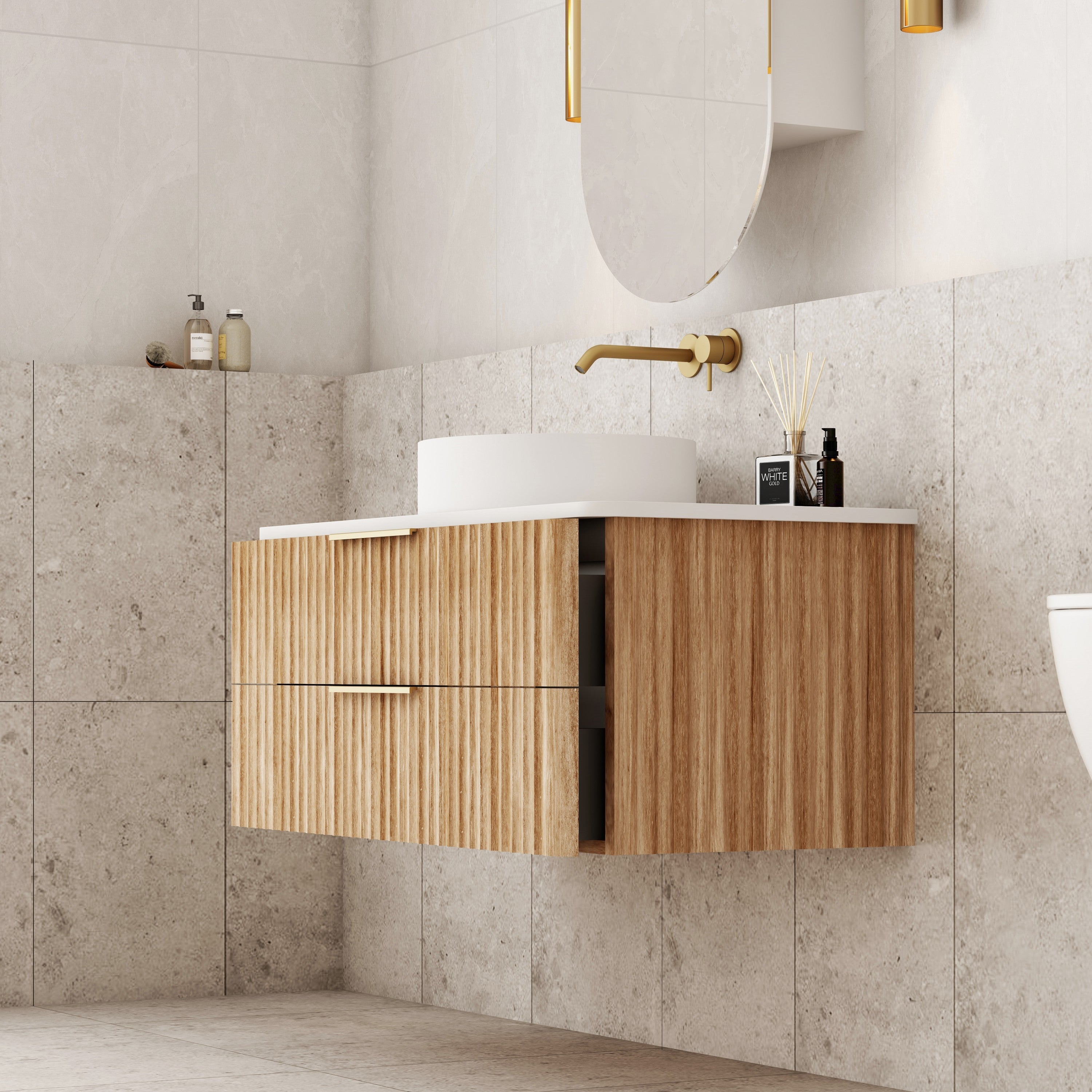 Gravity 900x460x405mm Natural Oak