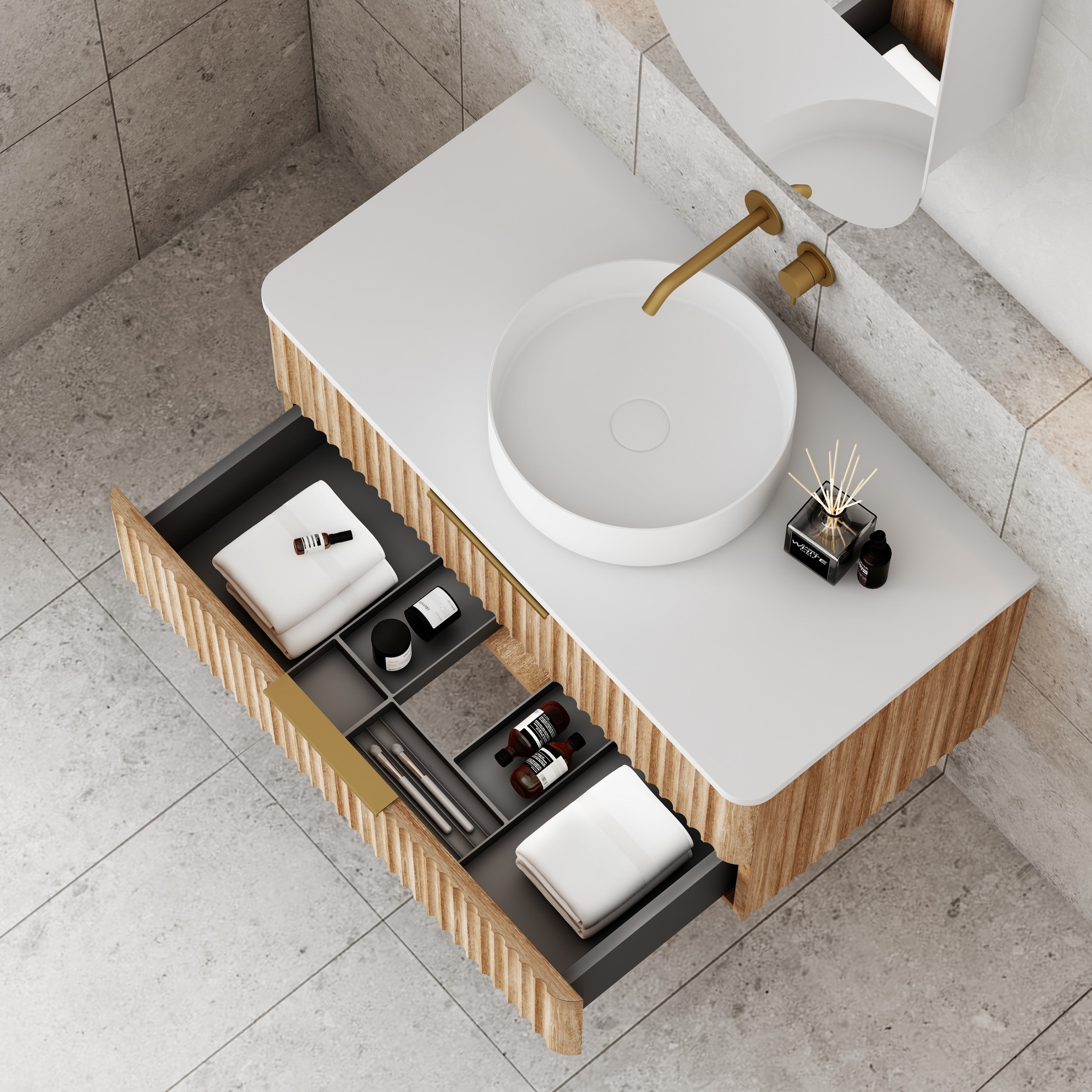 Gravity 900x460x405mm Natural Oak