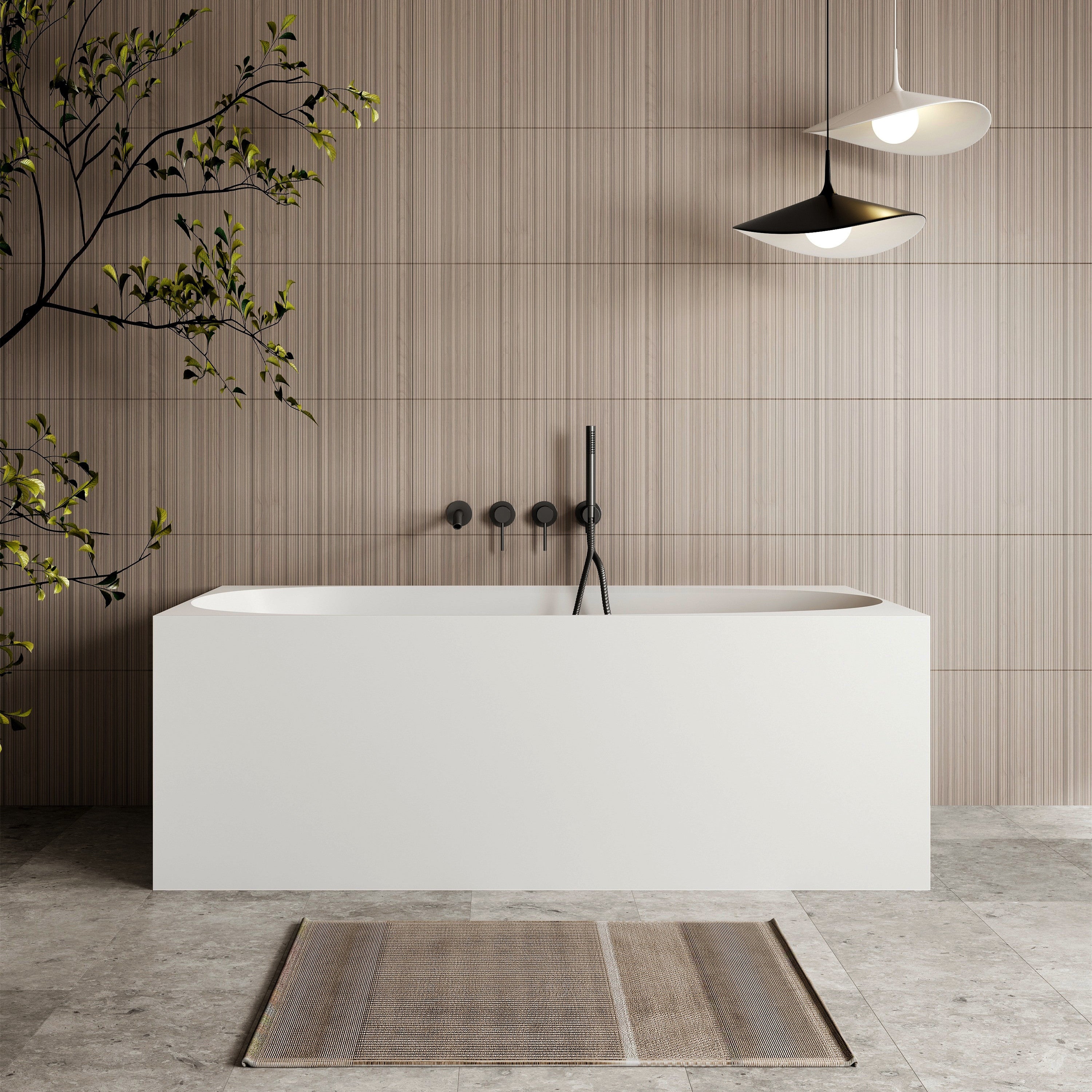 New multi square corner 1300mm (matte white)