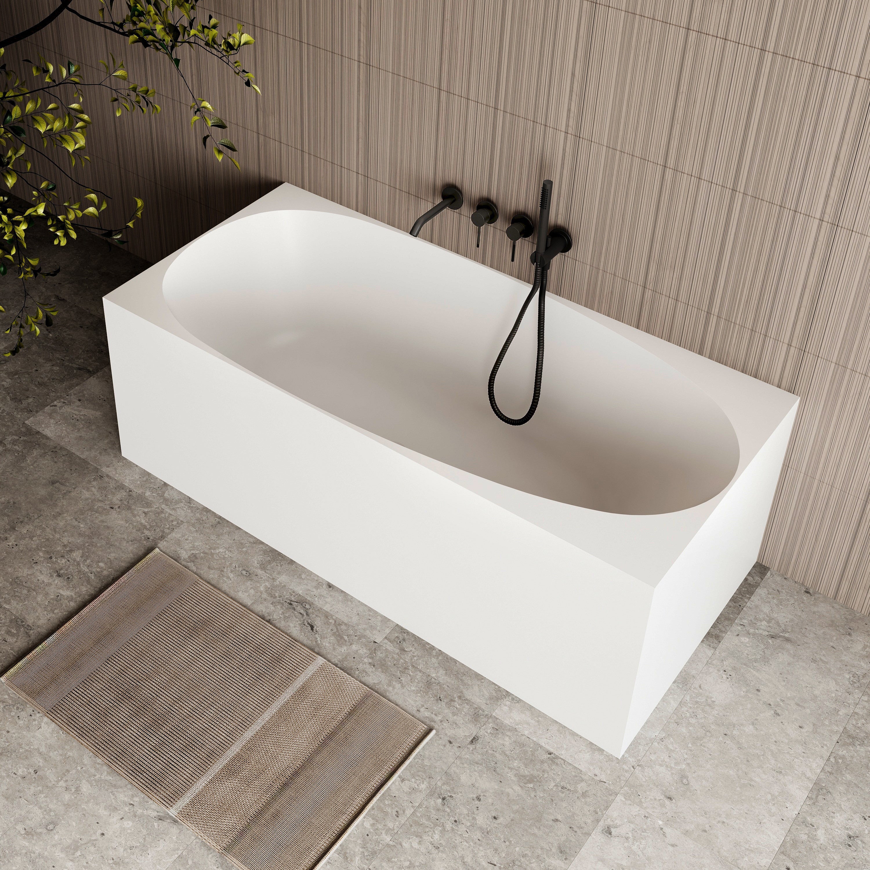 New multi square corner 1500mm (matte white)