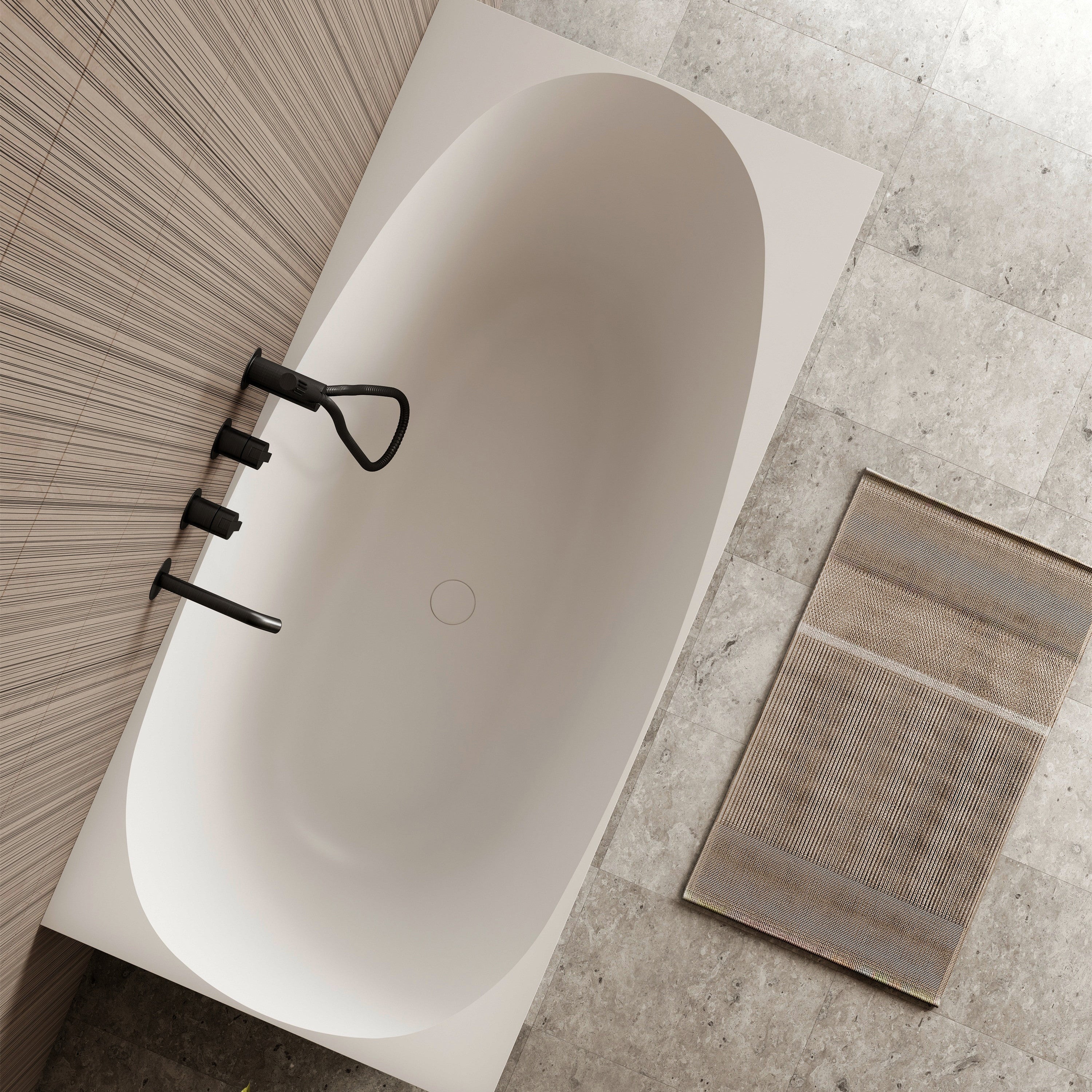 New multi square corner 1400mm (matte white)