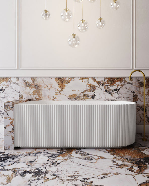 V-groove 1500mm left hand corner (matte white)
