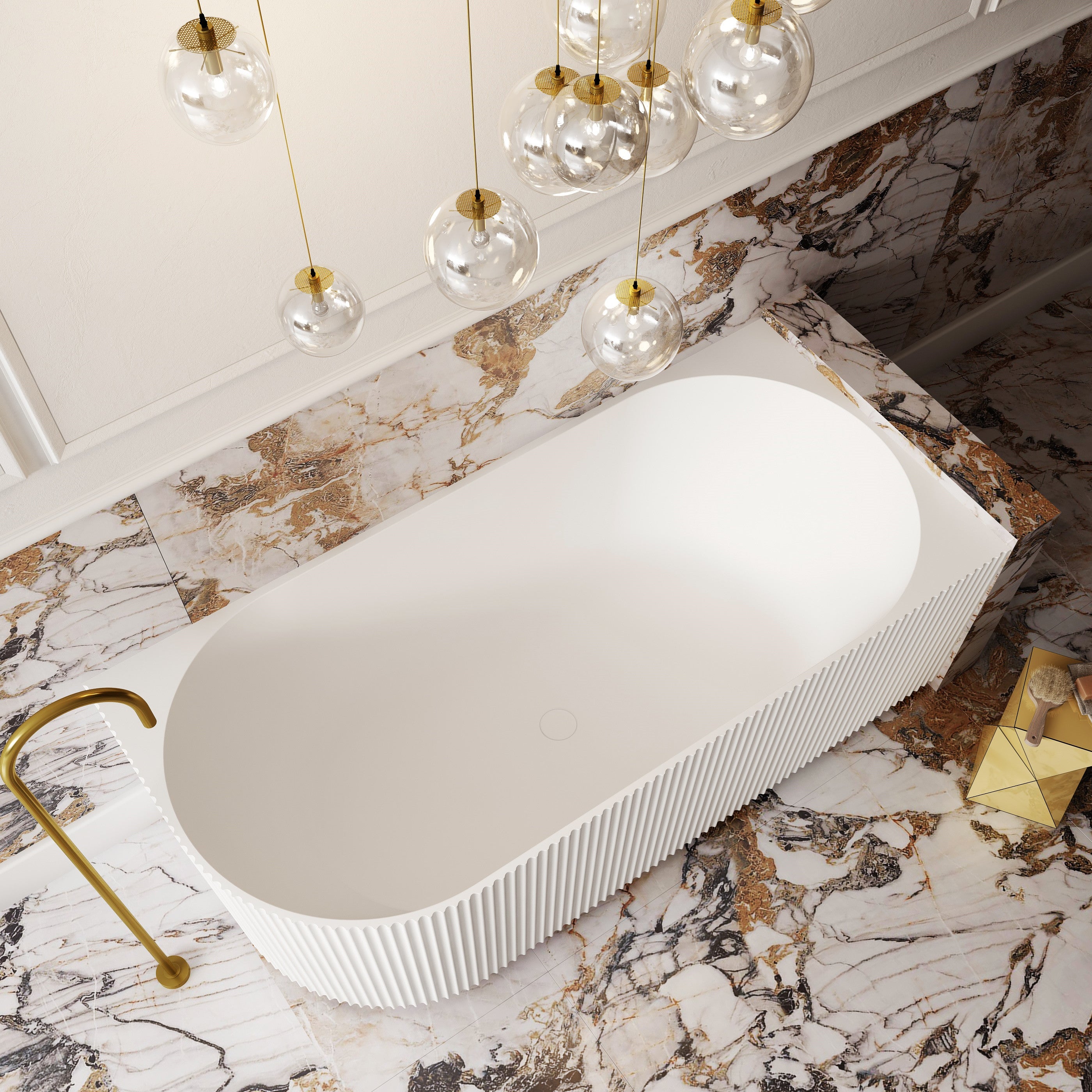 V-groove 1500mm right hand corner (matte white)