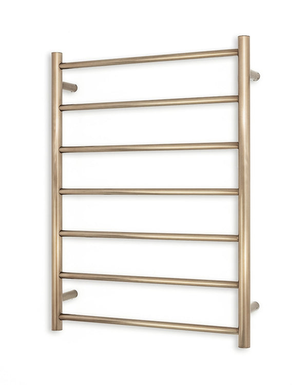 Champagne 600 x 800mm Rnd Heated Towel Rail Right