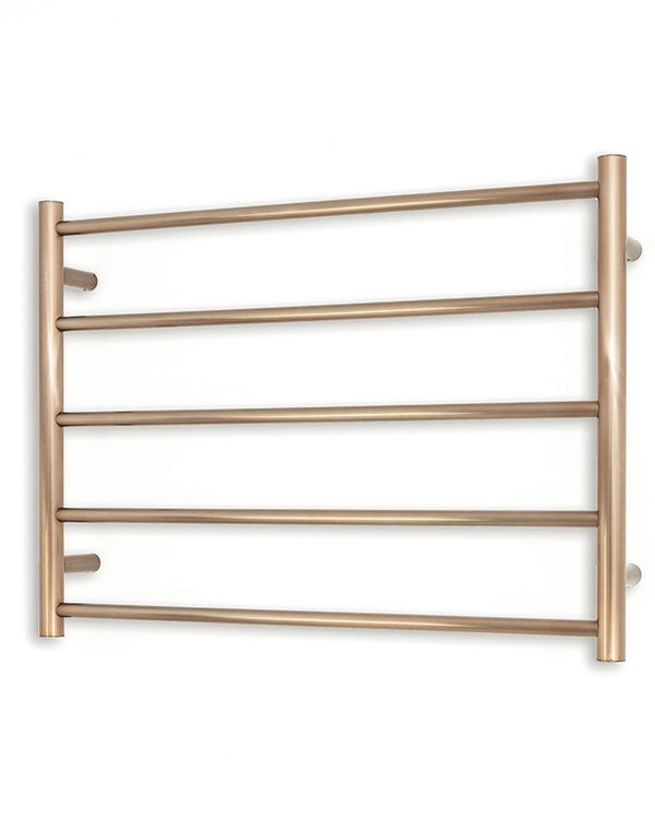 Champagne 750 x 550mm Rnd Heated Towel Rail RIGHT