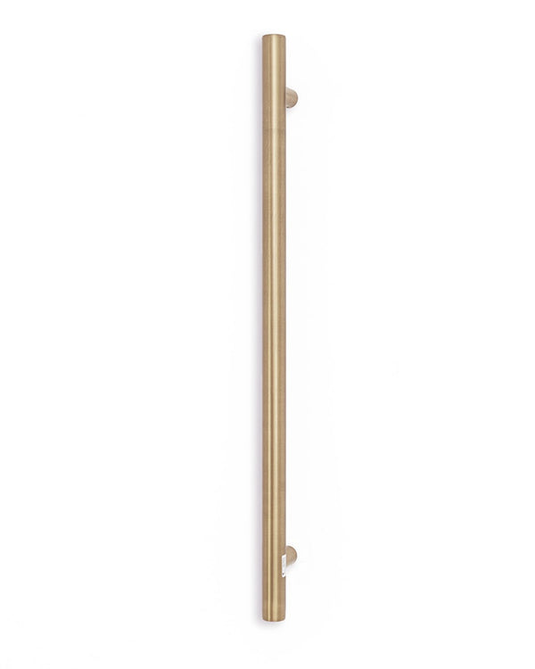 Vertical Single Heated Towel Bar 40mm X 950mm Champagne