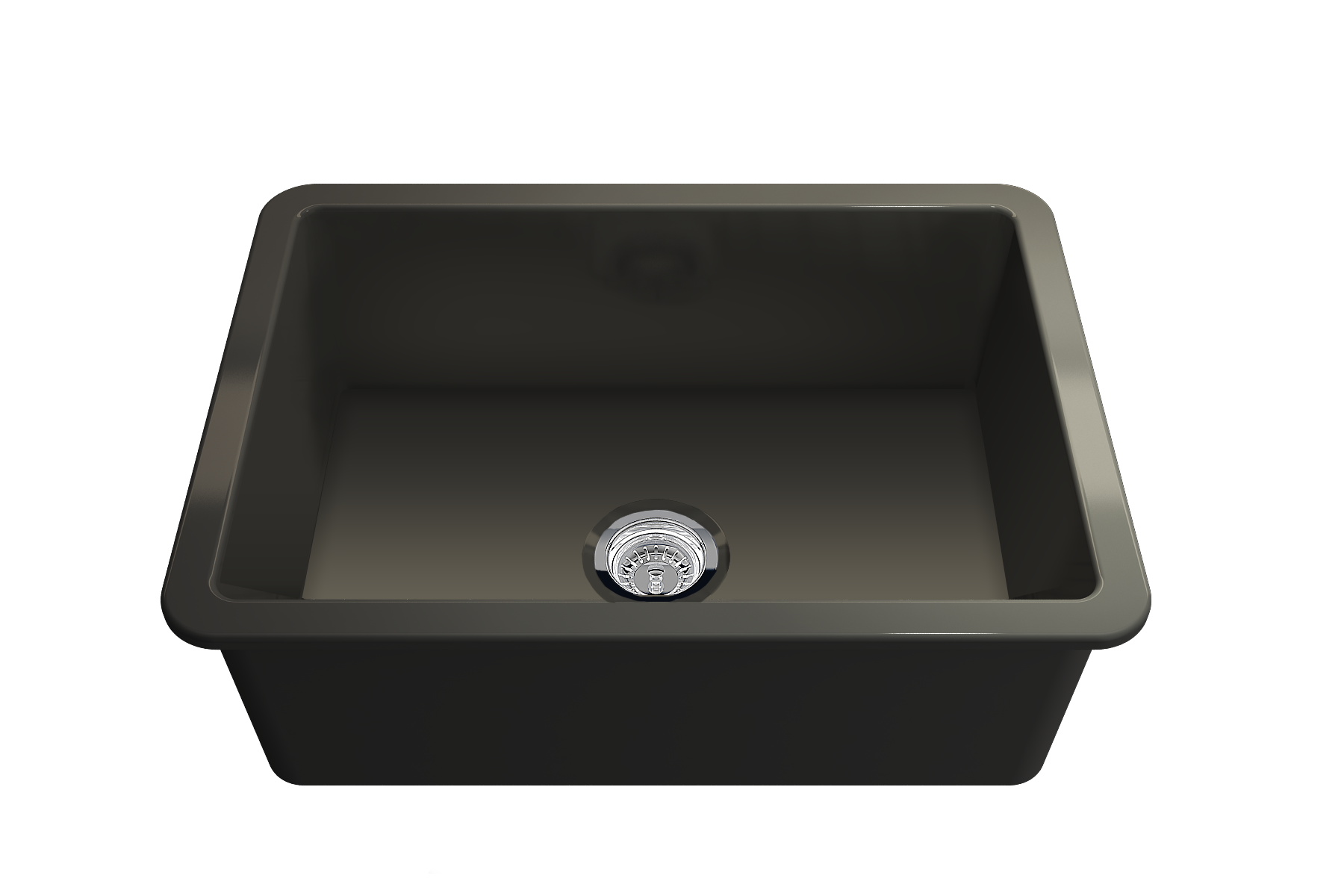 Cuisine 68x48 Inset / Undermount Fireclay Sink (Overflow) - Matte Black