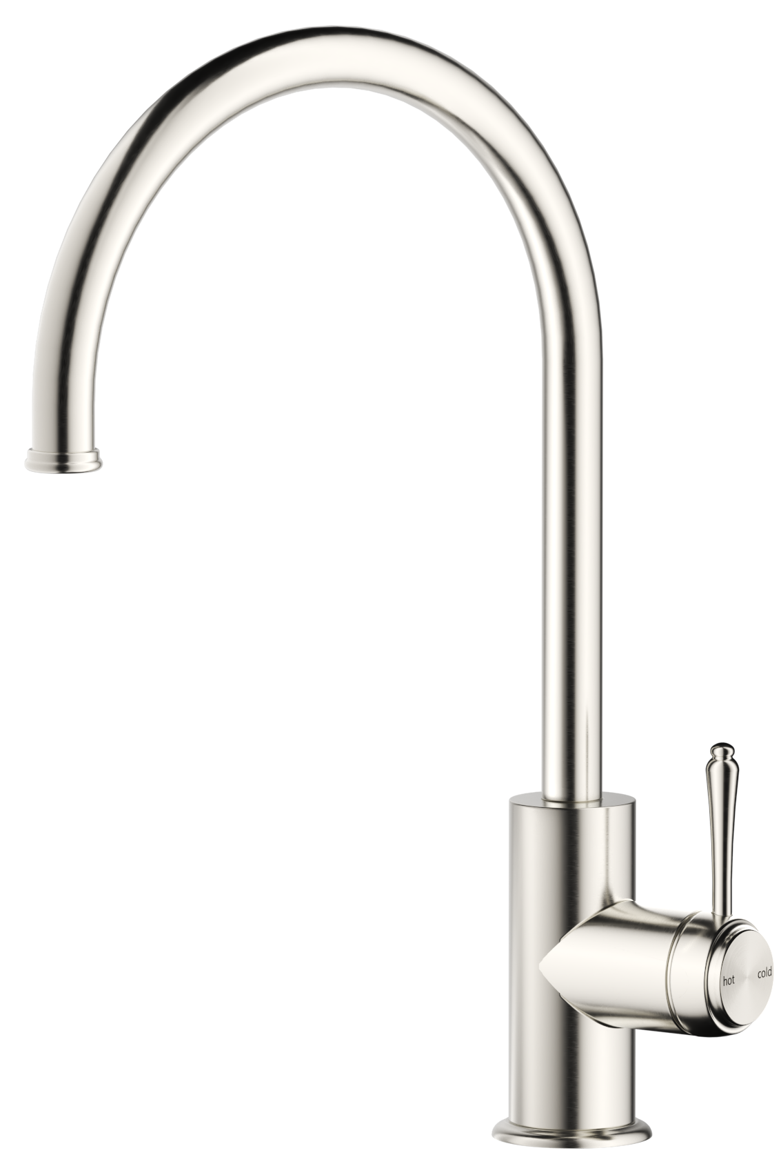 Mica Heritage Gooseneck Sink Mixer Brushed Nickel
