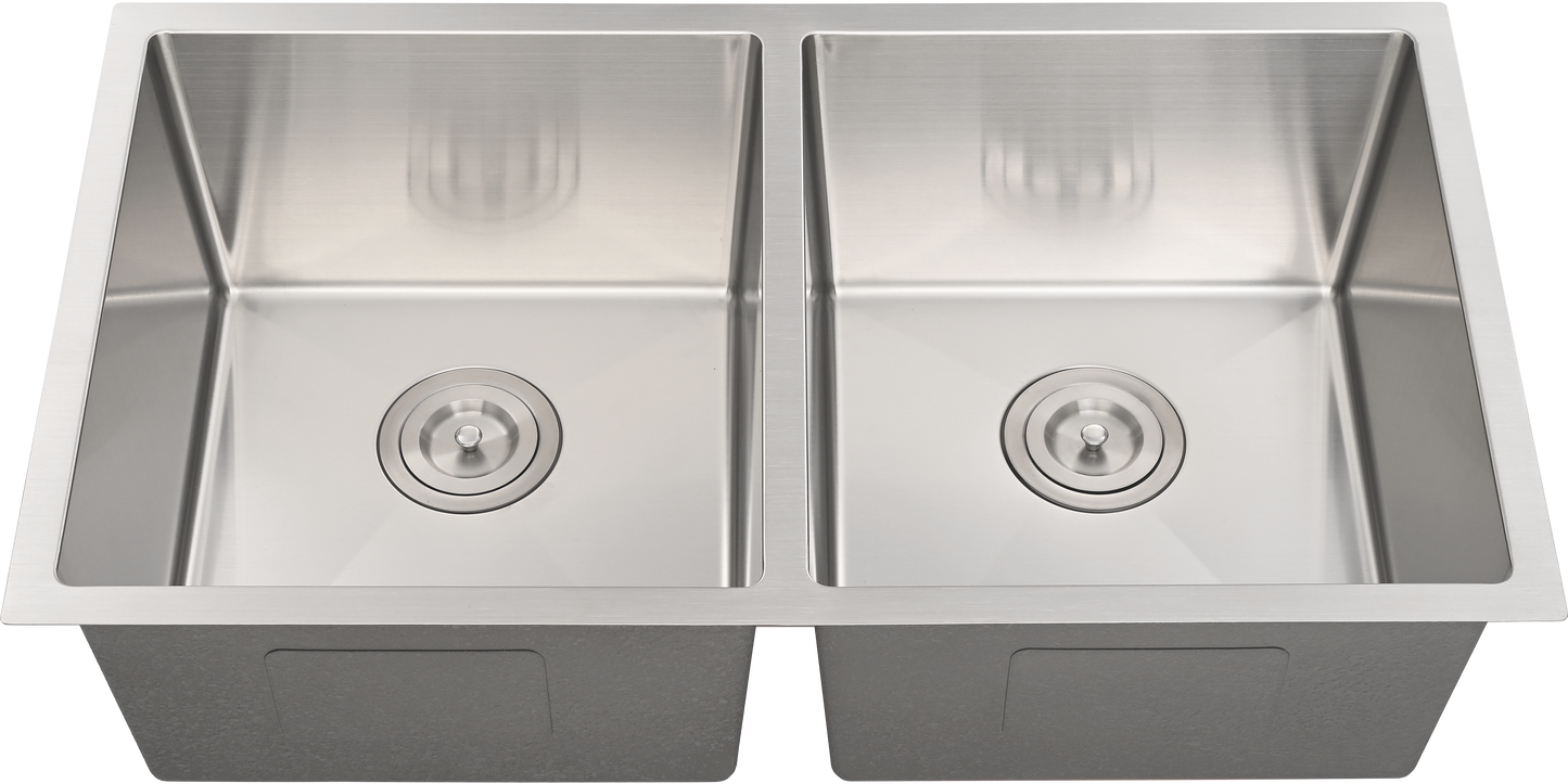 Kliff Hand Made PVD Stainless Steel Double Bowl Sink LK-SDK-775