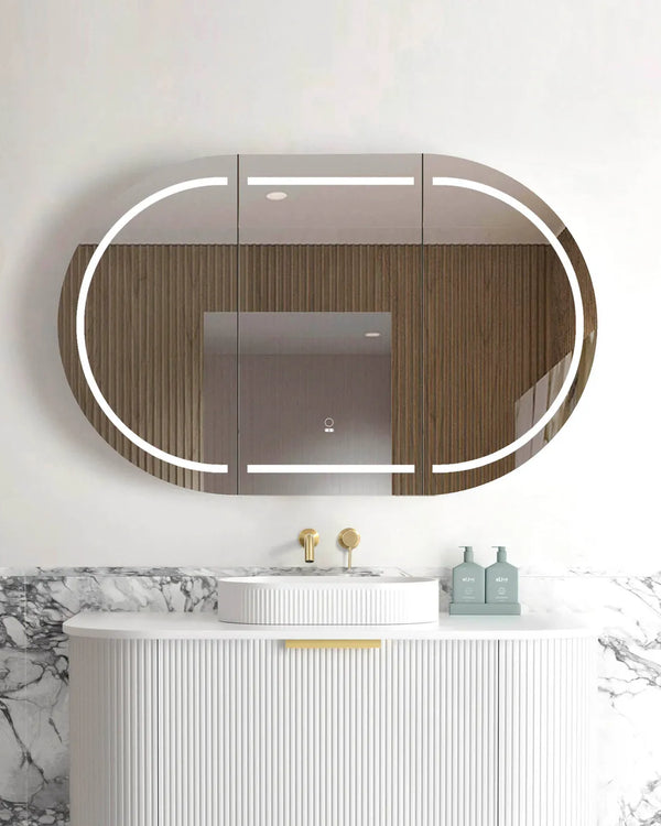 LED Bondi Bondi 1200x750 Natural Oak Shaving Cabinet