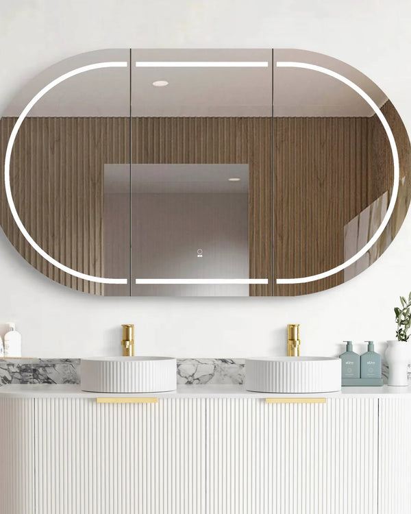 LED Bondi 1500x900 Natural Oak Shaving Cabinet