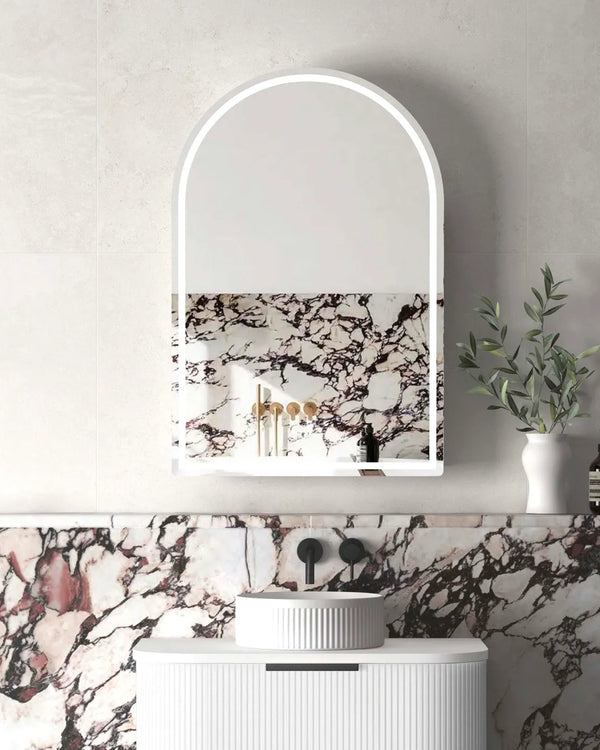 LED Archie 900x600 White Shaving Cabinet