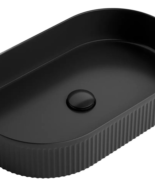 Kensington Oval 560x350x120 Matte Black Basin