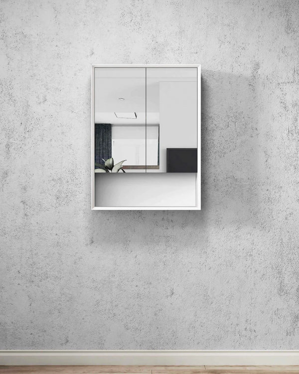 Boston 600x800 Matte White Shaving Cabinet