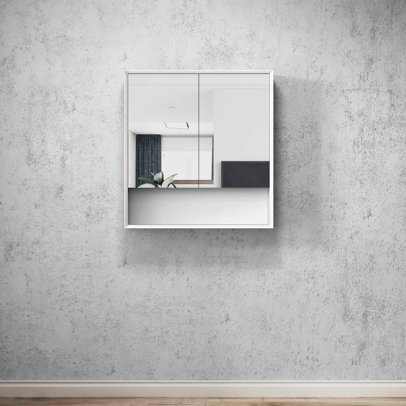 Boston 750x800 Matte White Shaving Cabinet