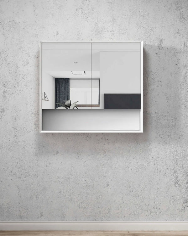 Boston 900x800 Matte White Shaving Cabinet