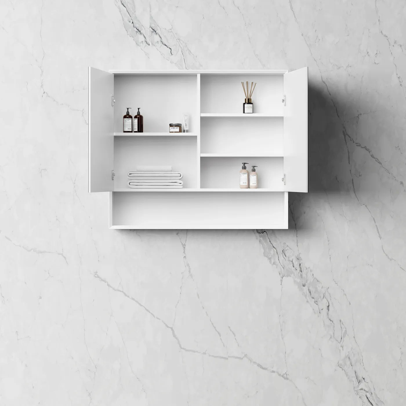 Boston 900x800 Matte White Shaving Cabinet