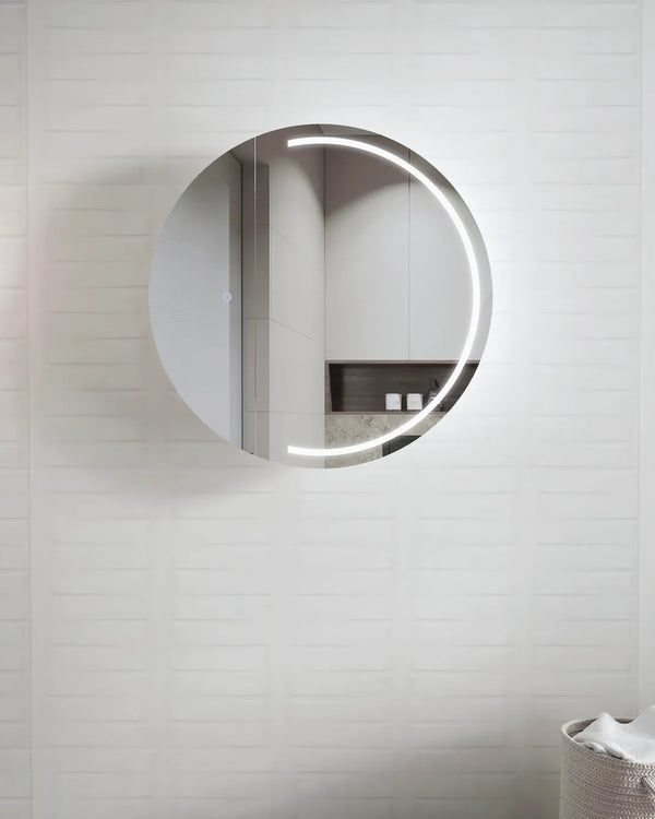 LED London 800mm White Shaving Cabinet