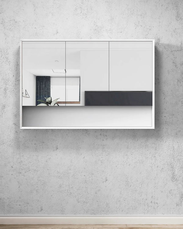 Boston 1200x800 Matte White Shaving Cabinet