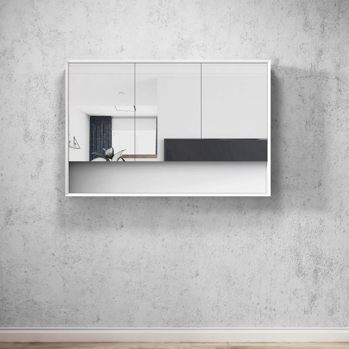 Boston 1200x800 Matte White Shaving Cabinet