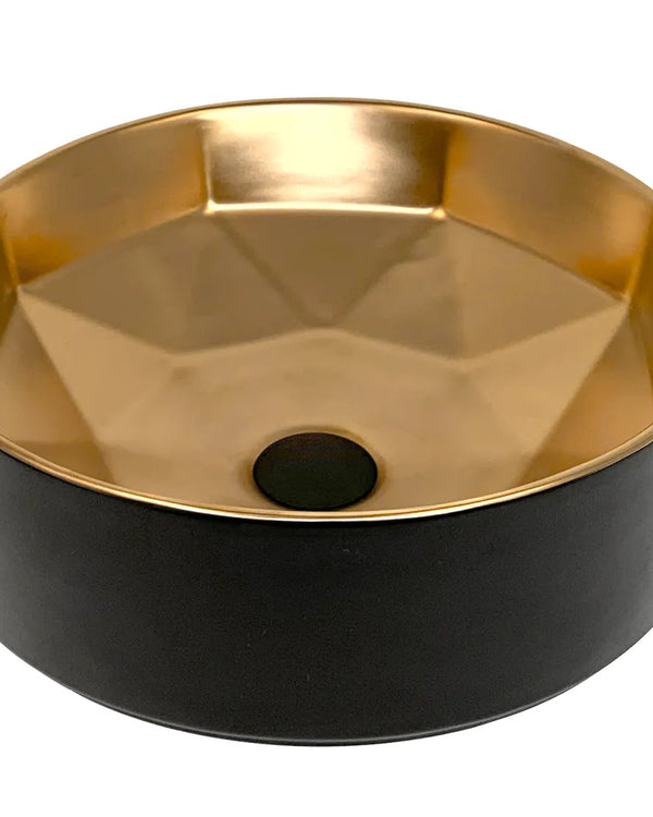 Starz Round 400x400x140 Matt Gold Basin