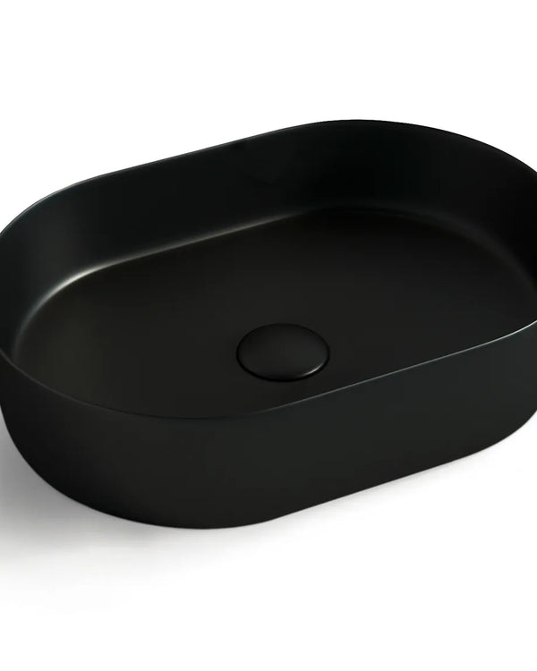 Quay Oval 500x340x120 Matte Black Basin