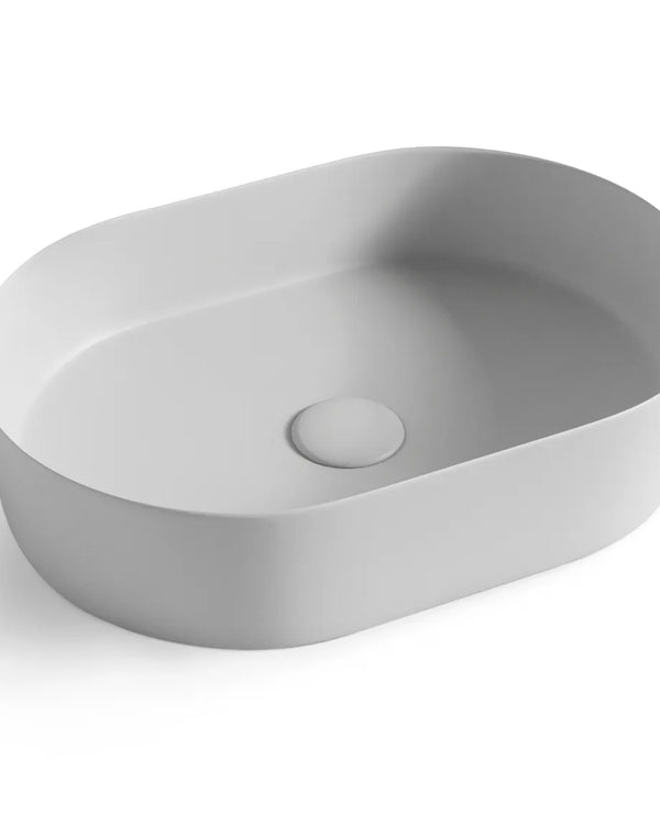 Quay Oval 500x340x120 Matte Grey Basin