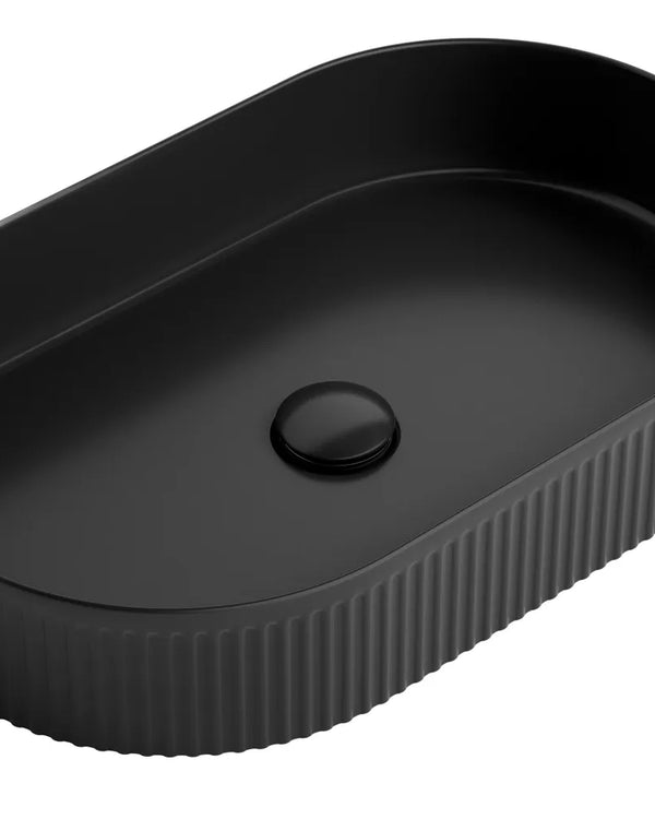 Kensington Oval 580x360x120 Matte Black Basin