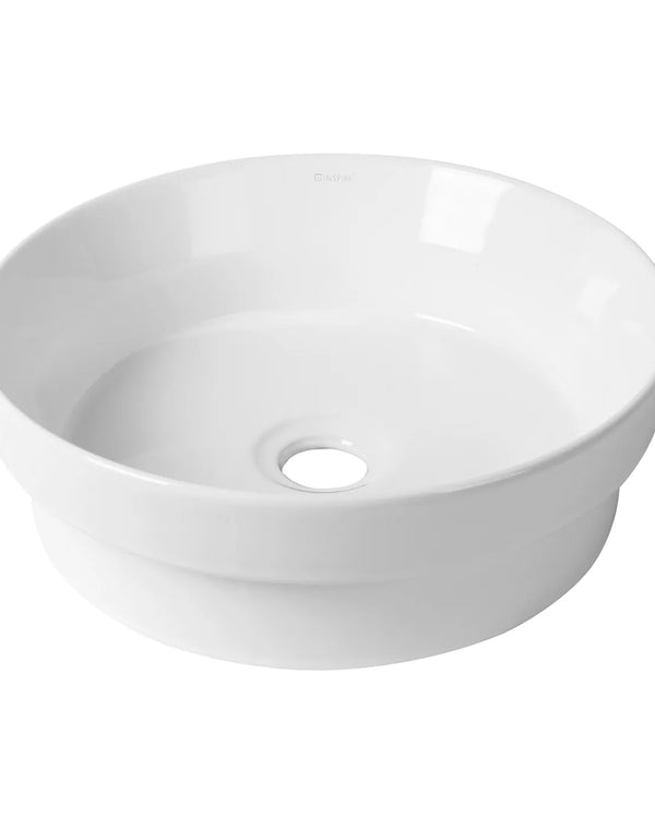 Semi Inset Round 355x355x120 Gloss White Basin