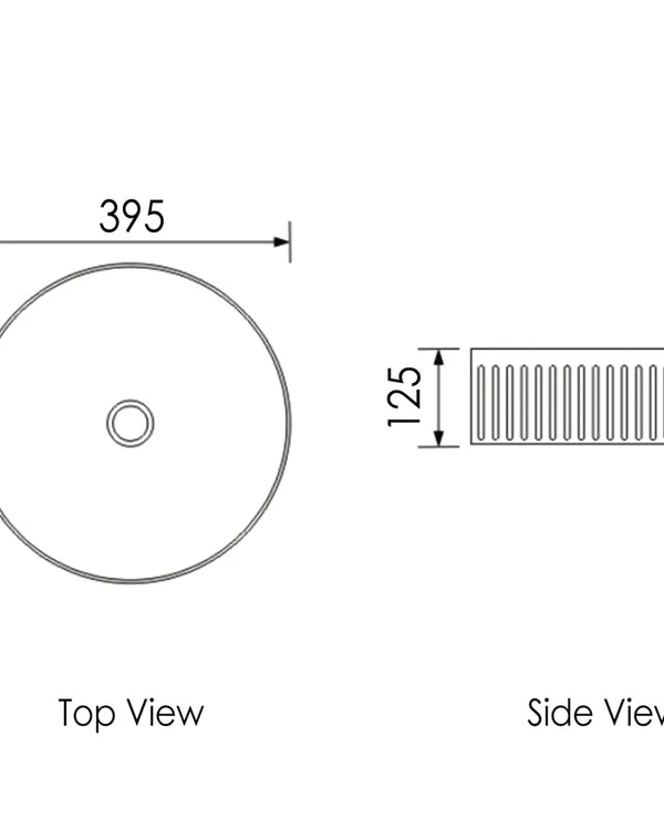 Oxford Round 395x395x125 Gloss White Basin