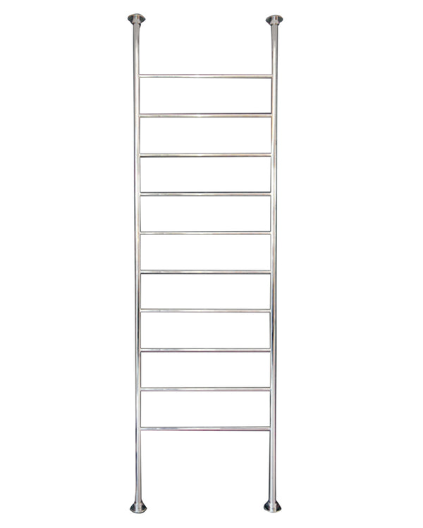 700 x 2500mm Rnd Floor-Ceiling Htd Towel Rail Polished