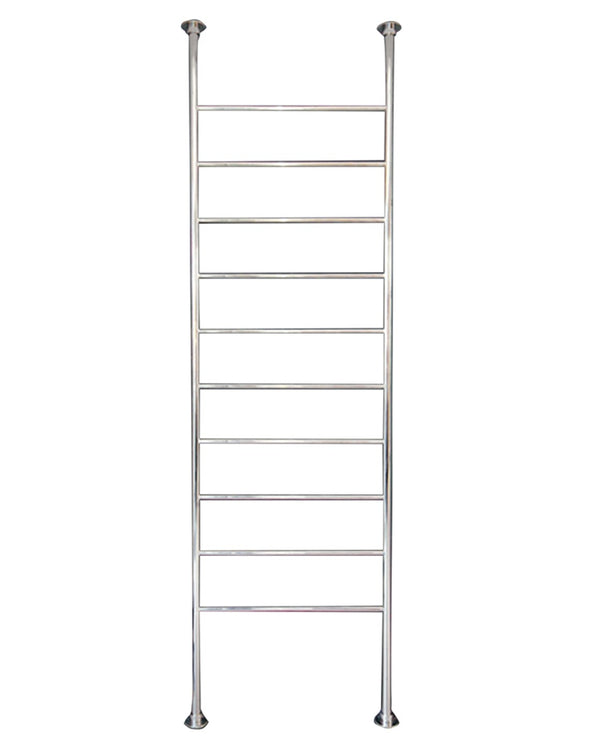 600 x 2500mm Rnd Floor-Ceiling Htd Towel Rail Polished