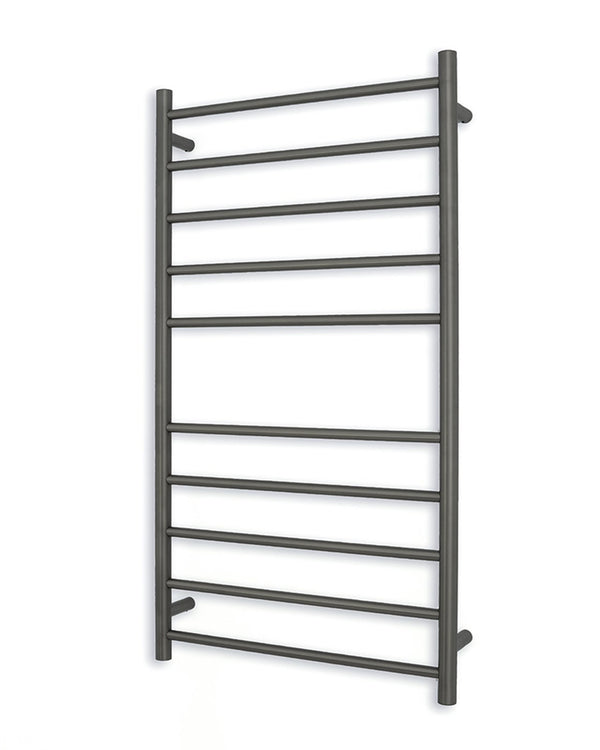 Gun Metal Grey 600 x 1100mm Rnd Heated Towel Rail RIGHT